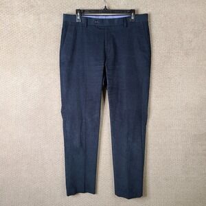 Tommy Hilfiger Pants Mens 34x32‎ Blue Corduroy Trouser Flat Front Navy